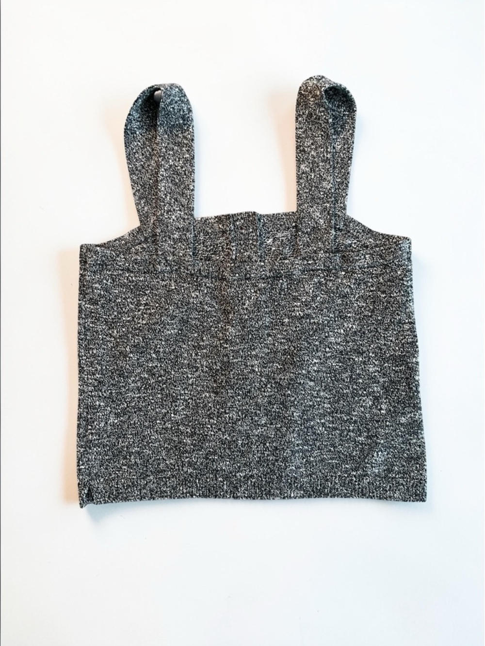 Madewell Square Neck Button Front Sweater Tank Cropped Knit Top - Picture 3 of 8